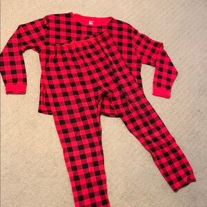 Red and Black Plaid UNISEX pajama set